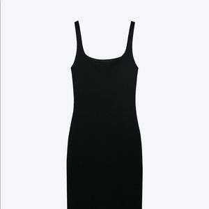 2 Zara bodycon midi dresses in Black and Tan